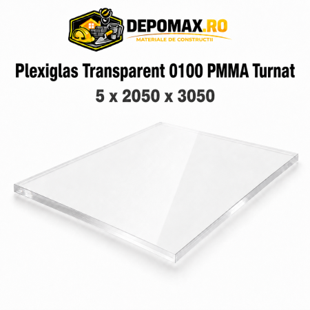 Plexiglas transparent 0100 PMMA turnat 5 x 2050 x 3050 mm